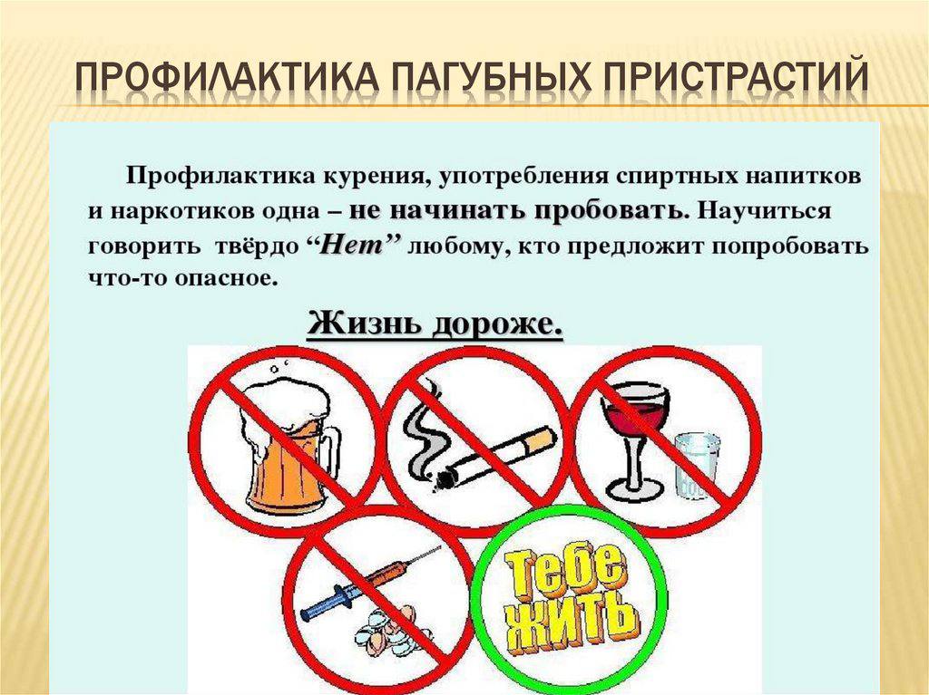 Профилактика пагубных привычек